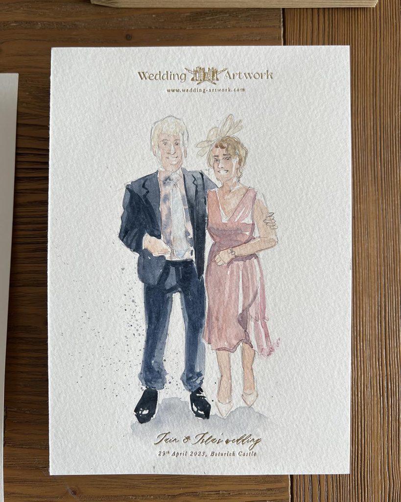 Wedding Guest Illustration Scotland
