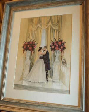 Wedding Painting Scotland Drumtochty Castle