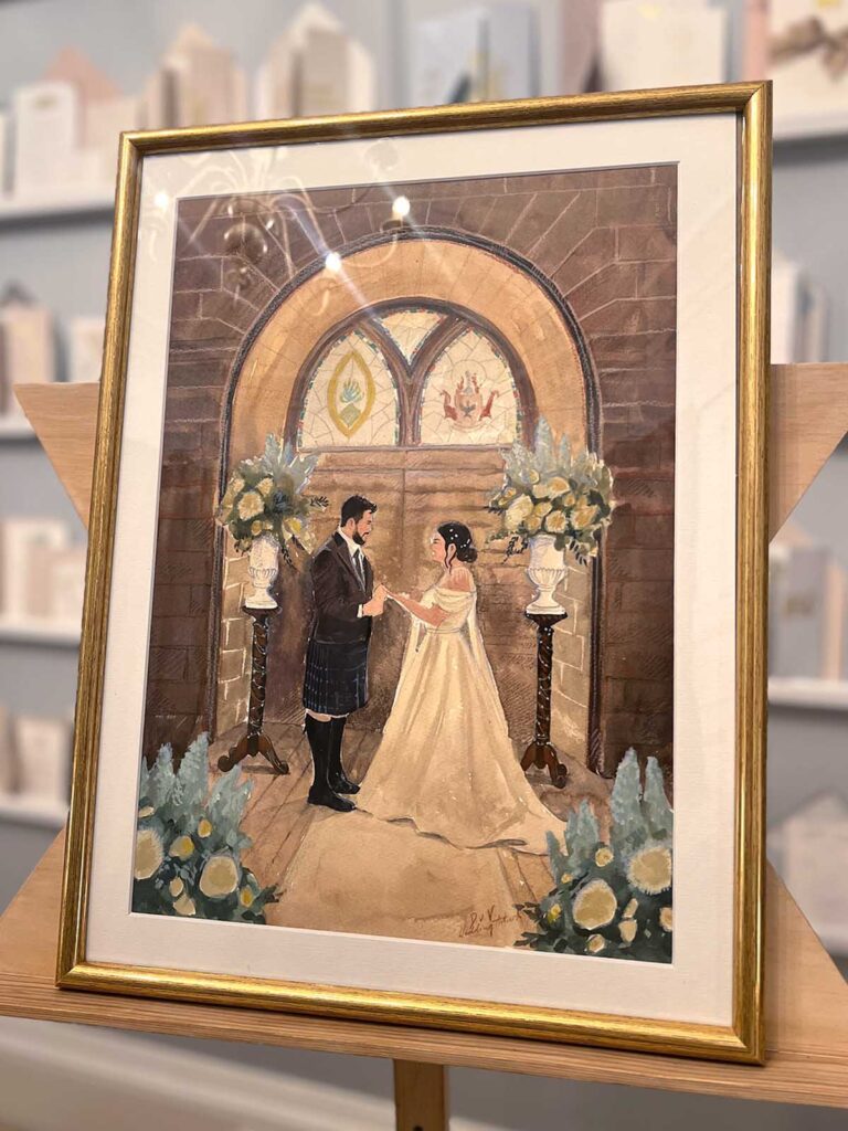 Dalhousie Castle Live Wedding Painting