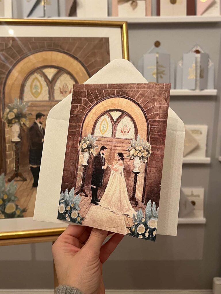 Wedding Painting Thank you cards