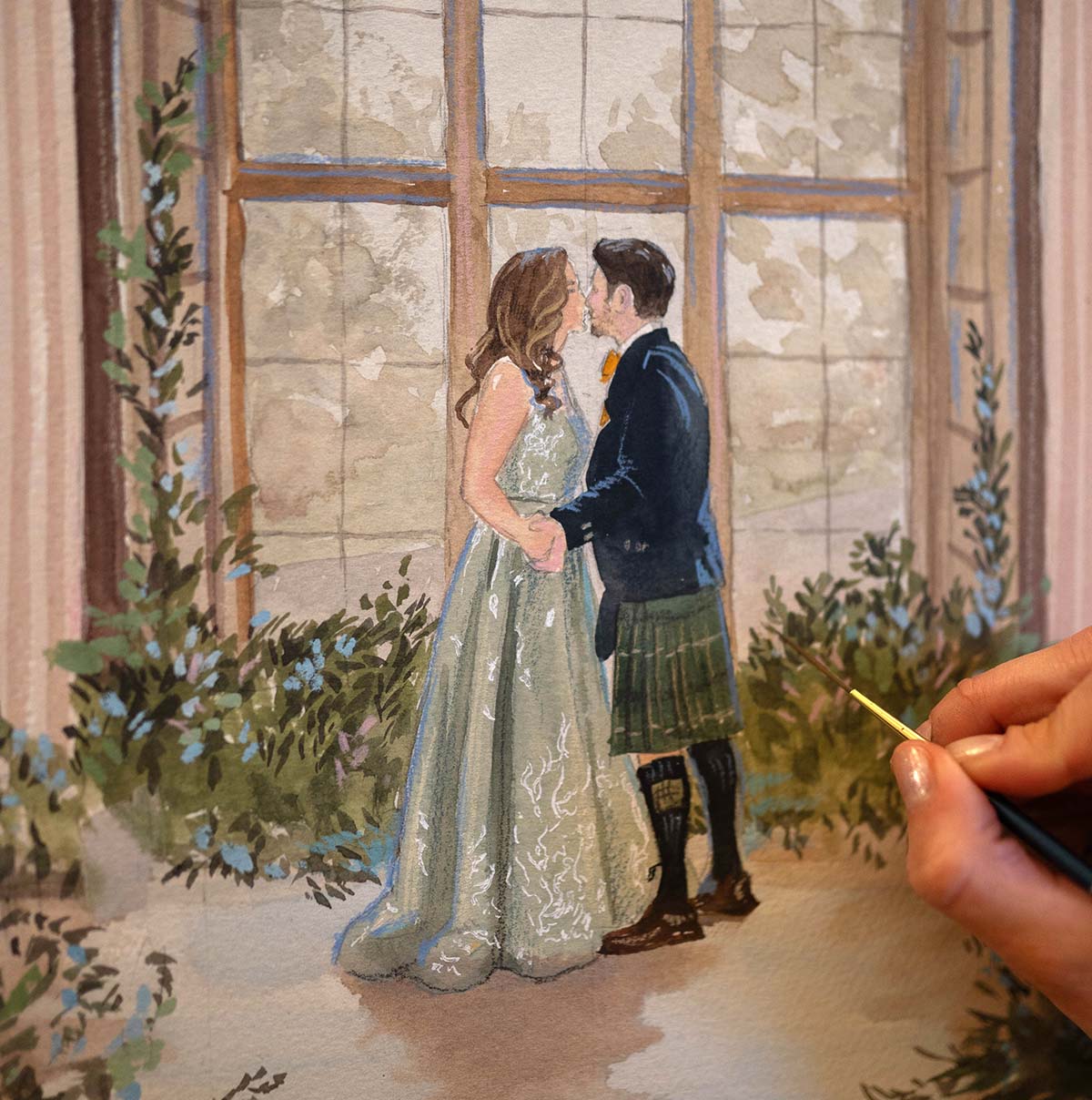 Live Wedding Painting at Drumtochty Castle