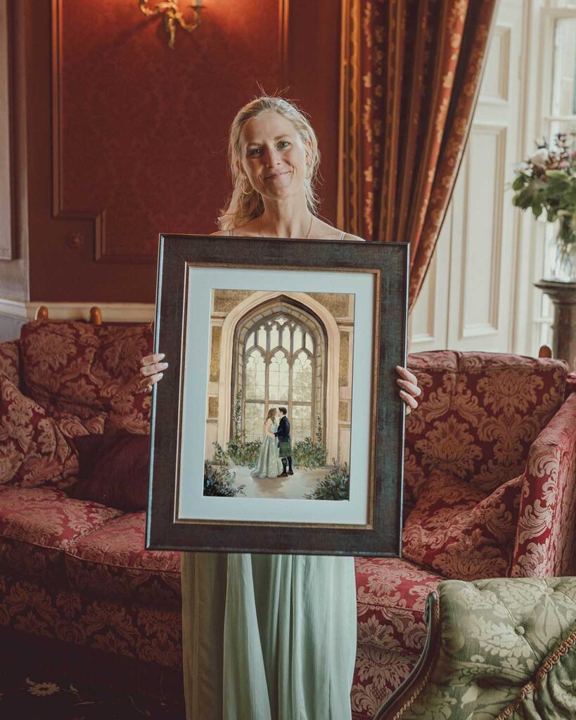 Live Wedding Painting at Drumtochty Castle