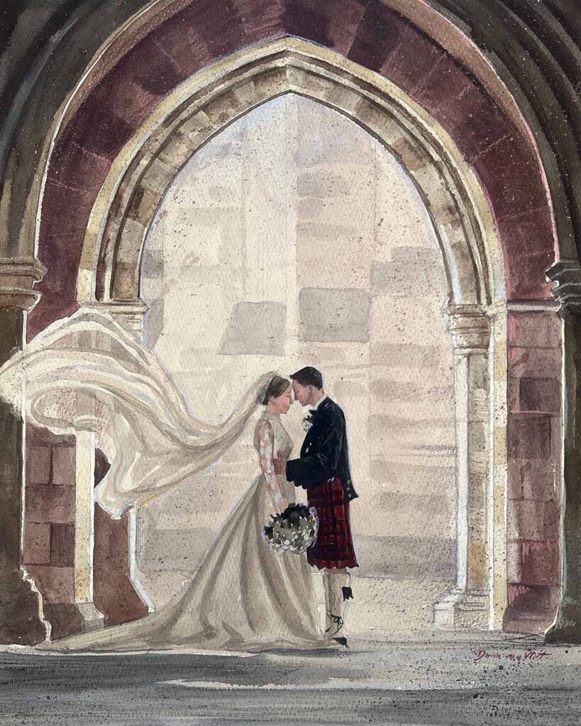 The University of Glasgow Live Wedding Painting