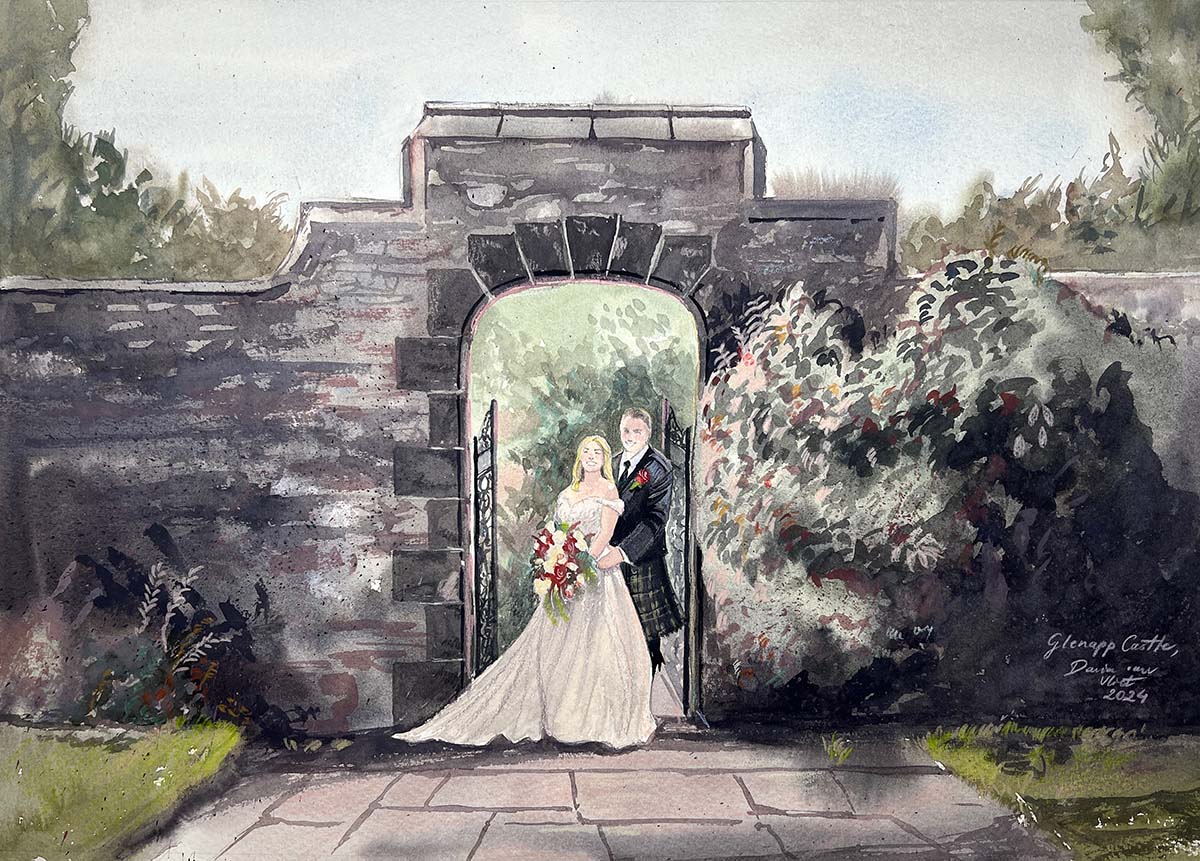 Live Wedding Painter Glenapp Castle