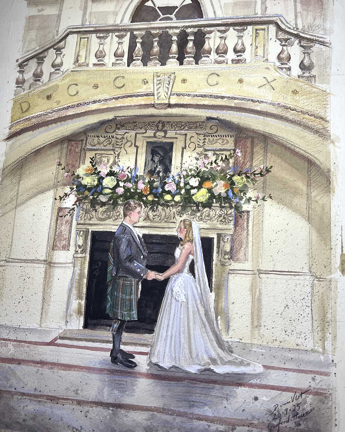 Gosford House Live Wedding Painting
