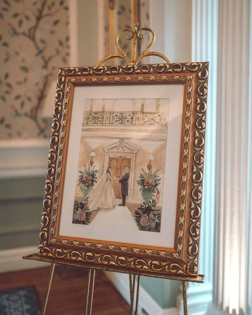 Hedsor House Live Wedding Painter