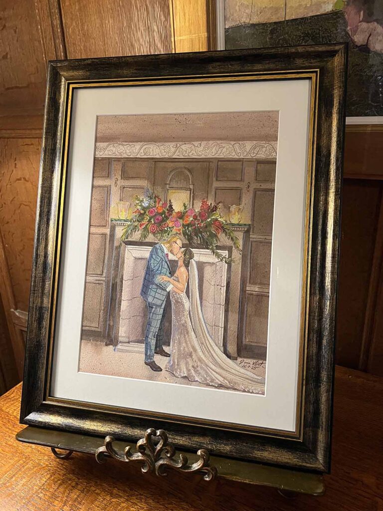 Rowallan Castle Framed Wedding Painting