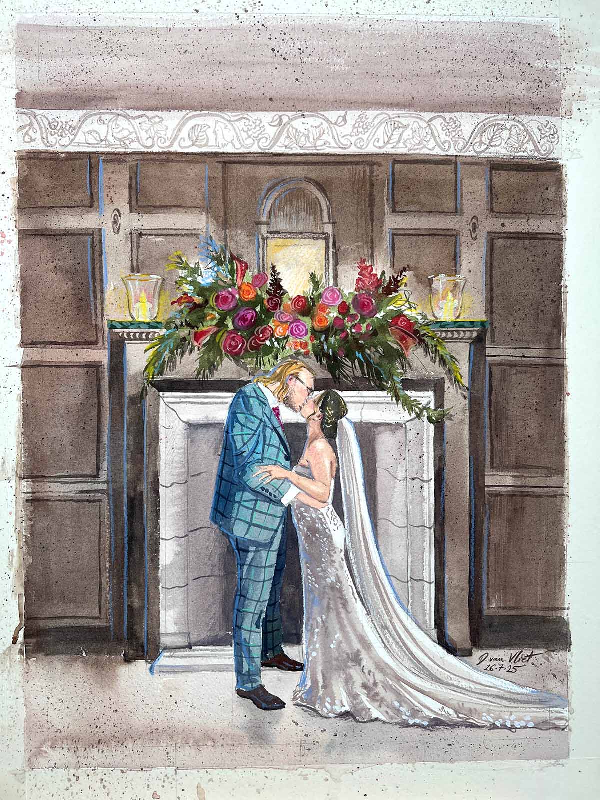 Rowallan Castle Live Wedding Painting