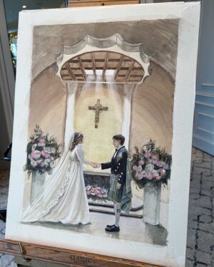 Ardrossan Church Wedding Painting Seamill 2