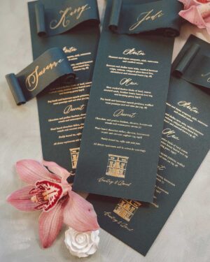 Luxury Wedding menus at Royal College of Physicians
