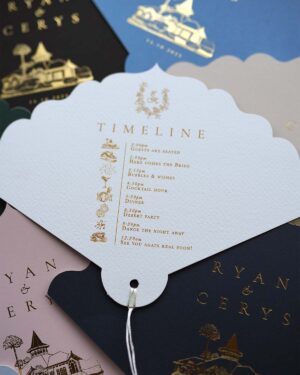 Wedding fan timeline