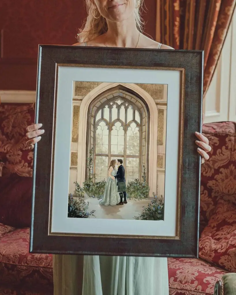 Drumtochty Castle Live Wedding Painting Artist