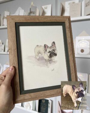 Gift watercolour dog illustration